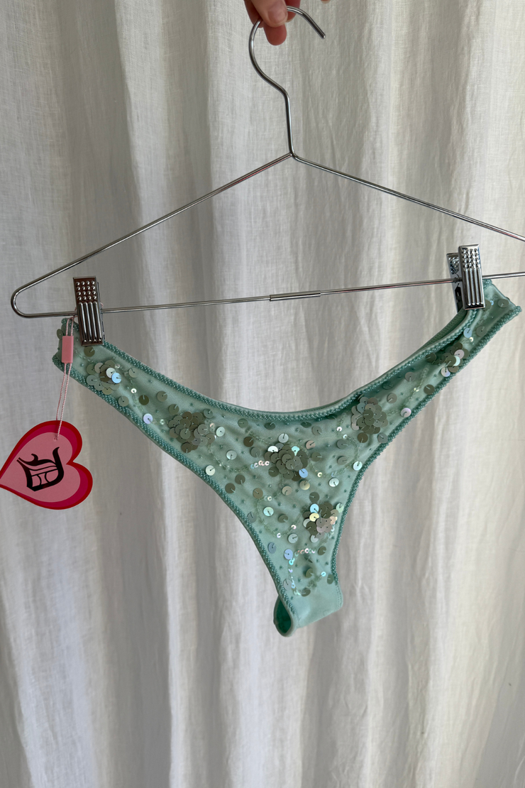 SAMPLE - MINT GREEN CHEEKY BIKINI BOTTOM - SIZE S