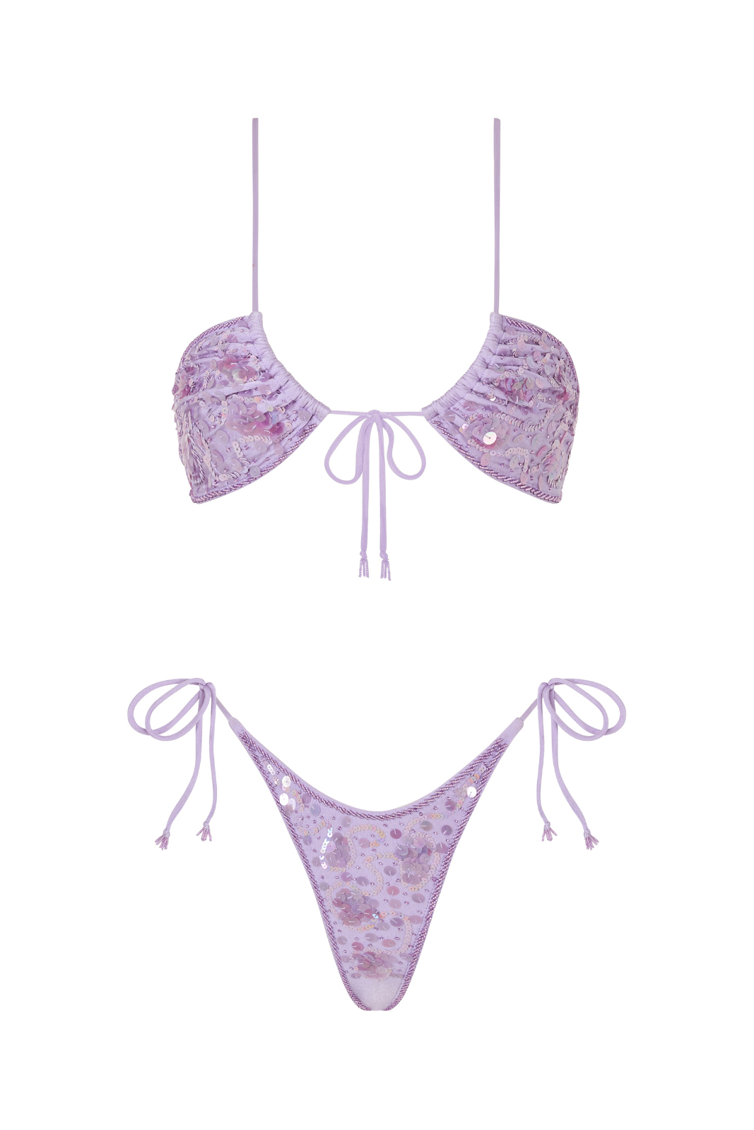 Purple triangl bikini on sale