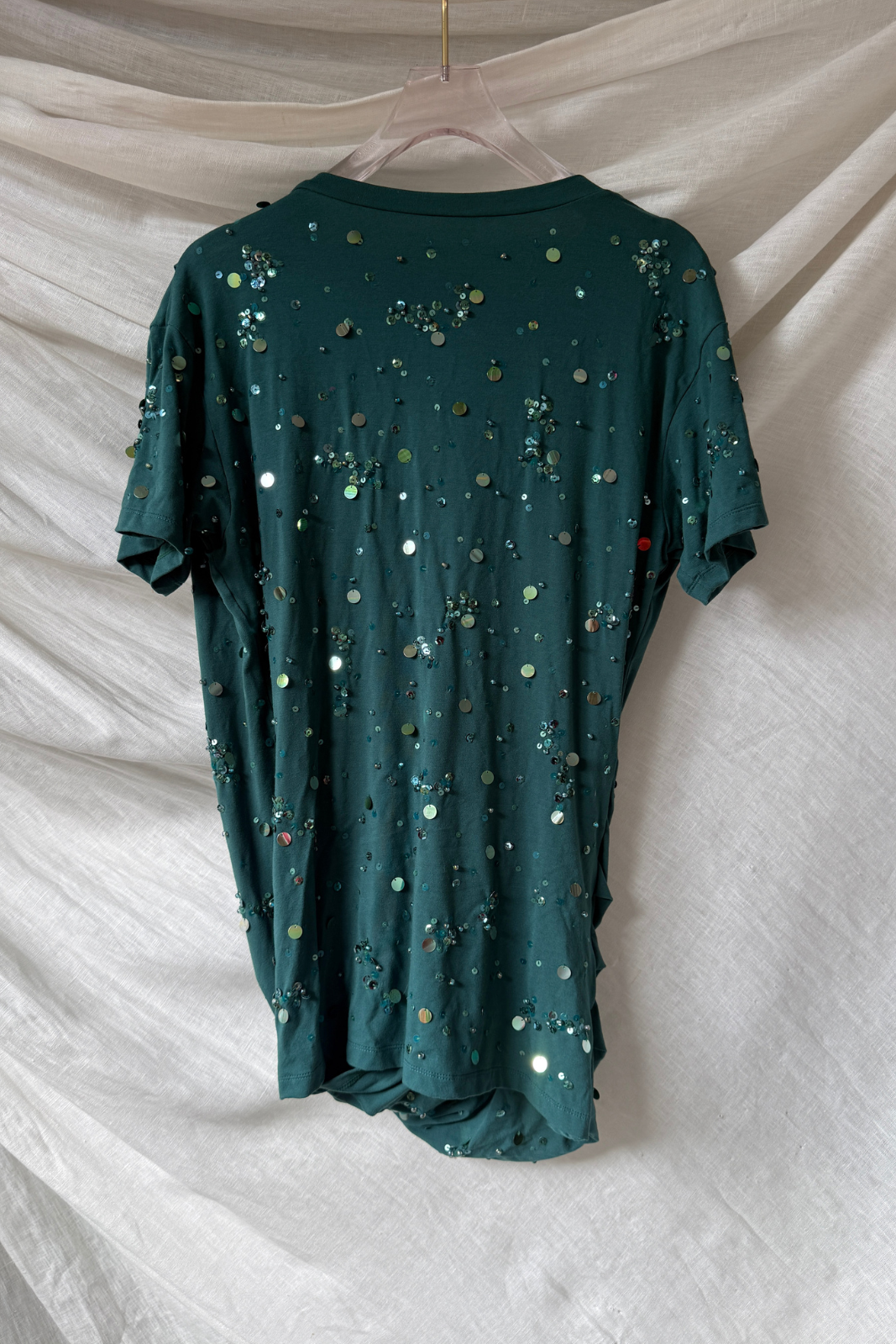 SAMPLE - Beaded Low neck draped top - Size S