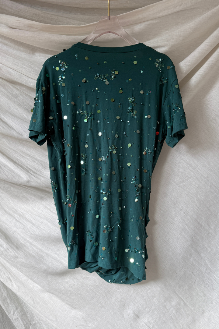 SAMPLE - Beaded Low neck draped top - Size S