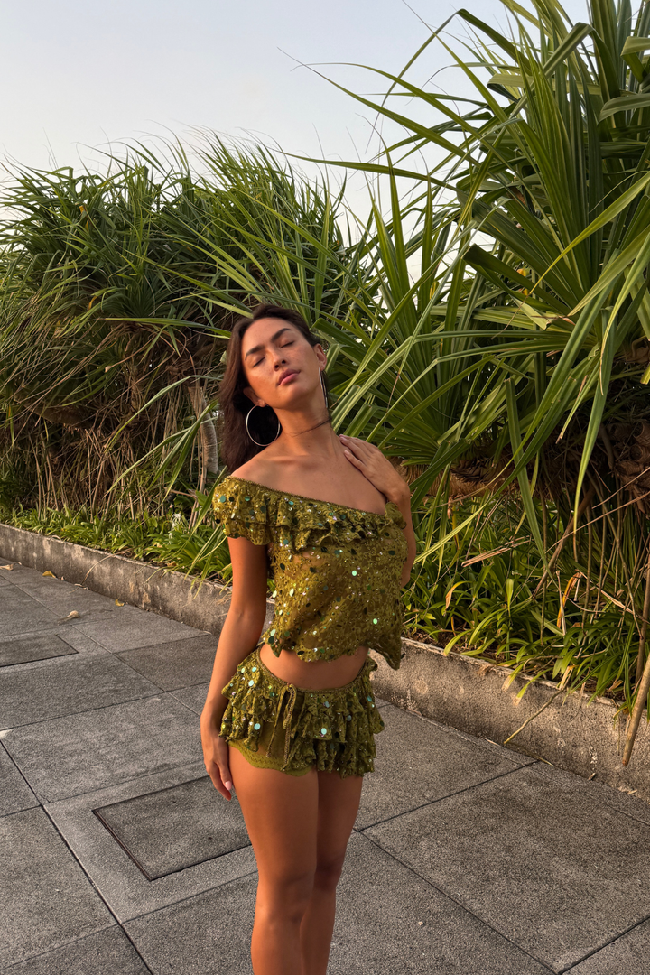 Seaweed Mini Skirt