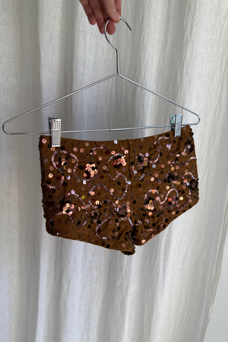 SAMPLE - BROWN BOOTY SHORTS - SIZE S-M