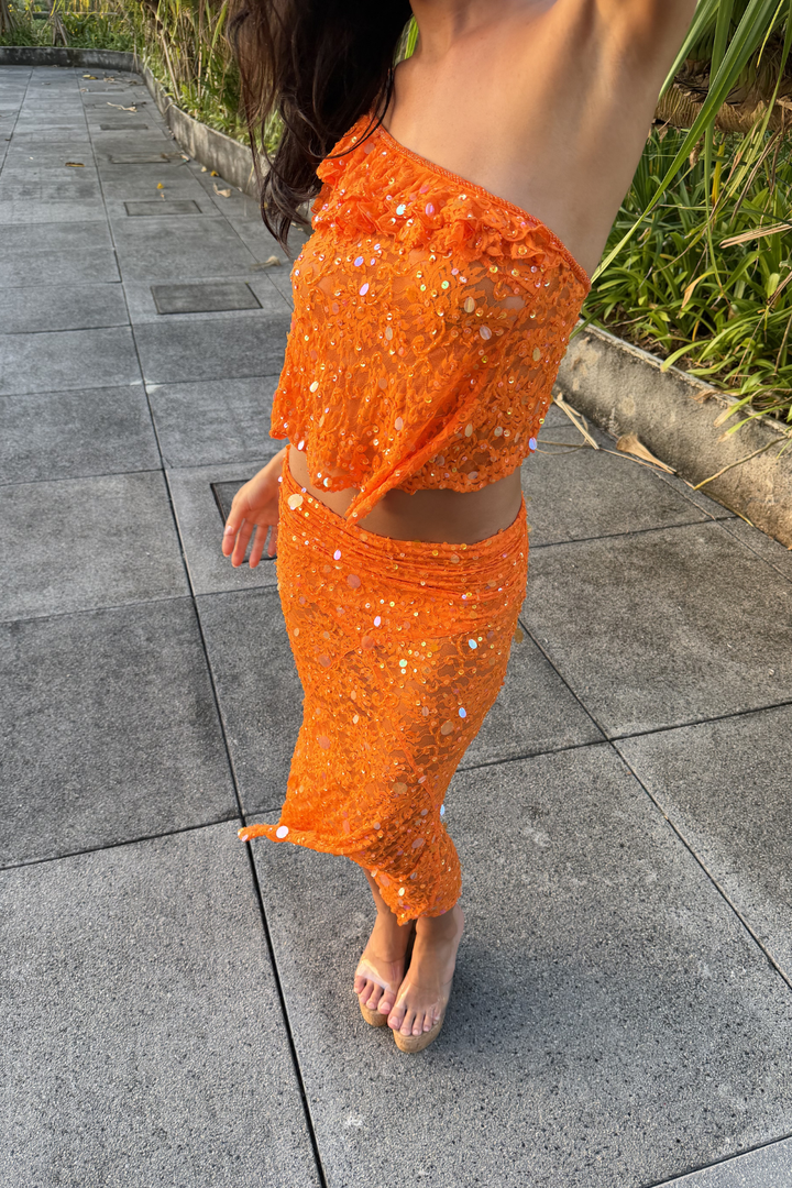 Flame Midi Skirt - Made to order