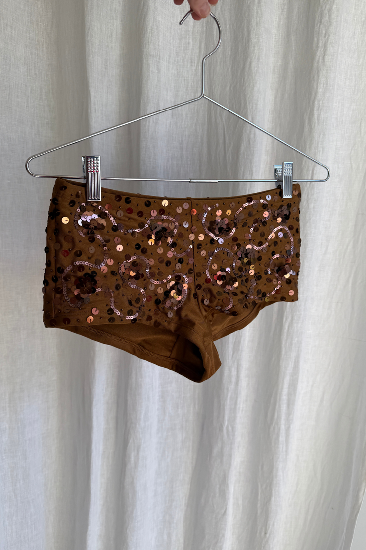 SAMPLE - BROWN BOOTY SHORTS - SIZE S-M