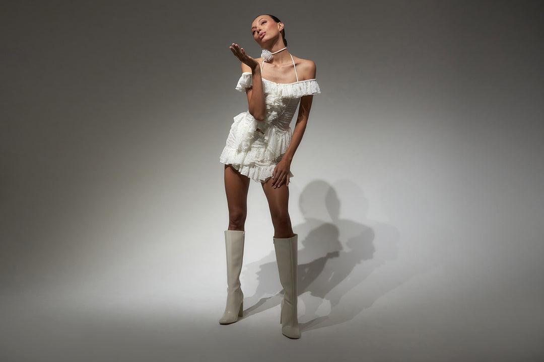 Fleurie Frill Mini Skirt - Made to Order