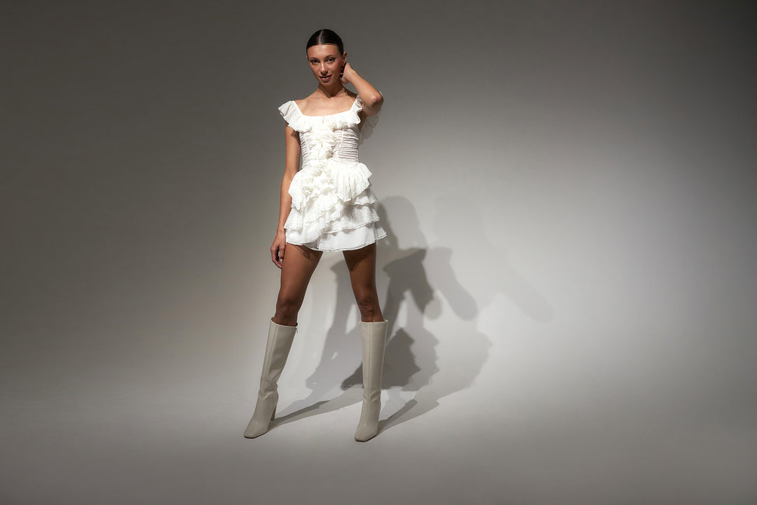 Pètale Ruffle Mini Skirt - Made to Order