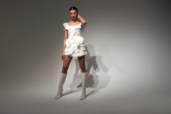 Pètale Ruffle Mini Skirt - Made to Order